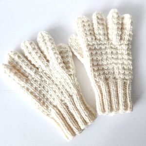Vintage Hand Knit Irish gloves One Size